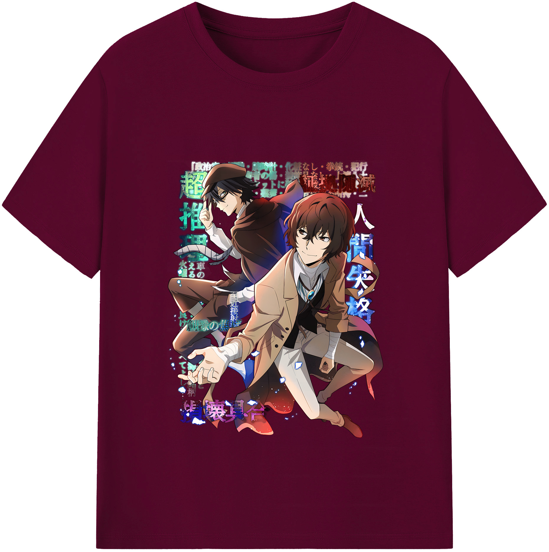 （画像用） 文豪ストレイドッグス Bungo Stray Dogs レディースカジュアルプリントTシャツ（綿100％）